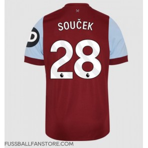 West Ham United Tomas Soucek #28 Replik Heimtrikot 2023-24 Kurzarm